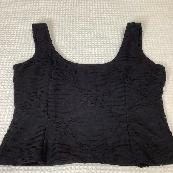 JS Collections Black sleeveless Top Size 14 (W144) - Picture 3 of 10
